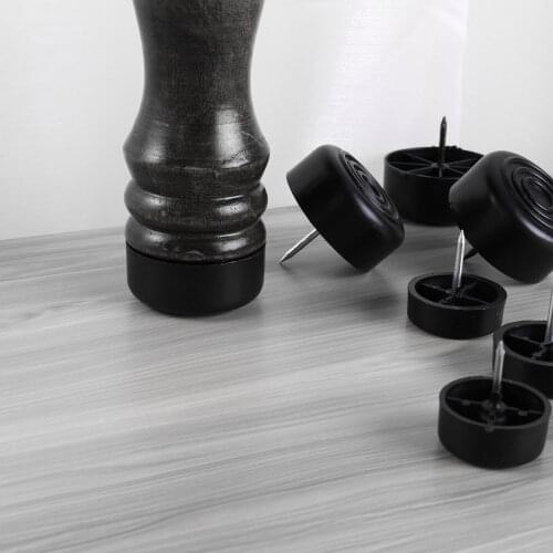24Pcs Table Chair Leg Pads Furniture Nail-on Floor Protector Tacks Slider Glide Pad Cover Cap Wooden Furniture Feet Non-slip Pad