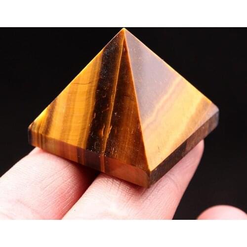3cm natural tiger eye pyramid gemstone healing specimen 1PC