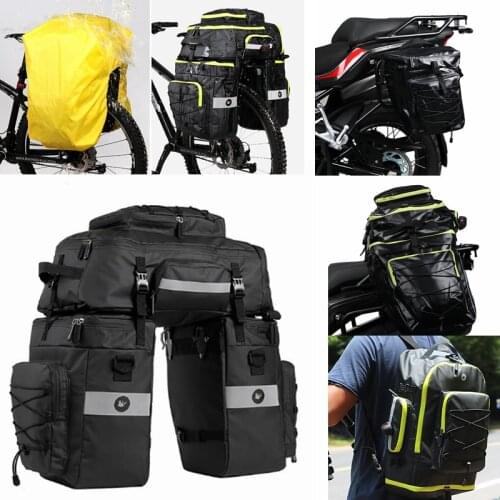 For Yamaha for Ducati Motorcycle 3-in-1 Trunk Bag Luggage Car Accessories for MTB Bicycle Double-Sided Rear Frame Rear Seat Bag