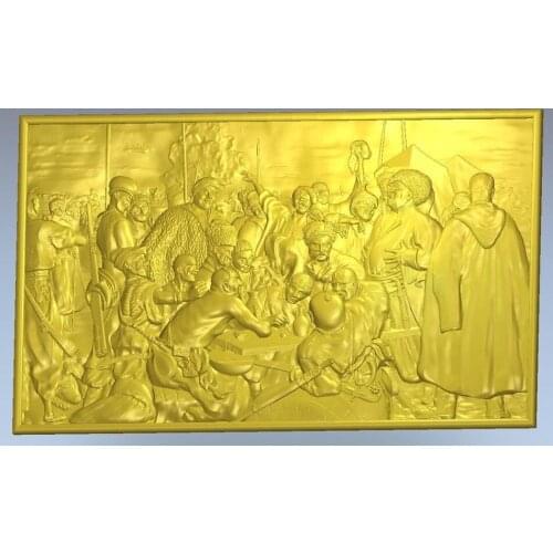 3d model relief for cnc in STL file format panno_Cossacks