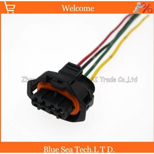 5 PCS 4 Pin 3.5mm Auto senser plug,diesel common rail injector/intake pressure plug with cable for Bosch connector