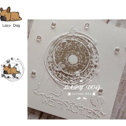 Angel Wreath Circle Metal Cutting Dies Scrapbooking Stencil Decorative Craft Embossing Die Cuts Card Making New Dies For 2019