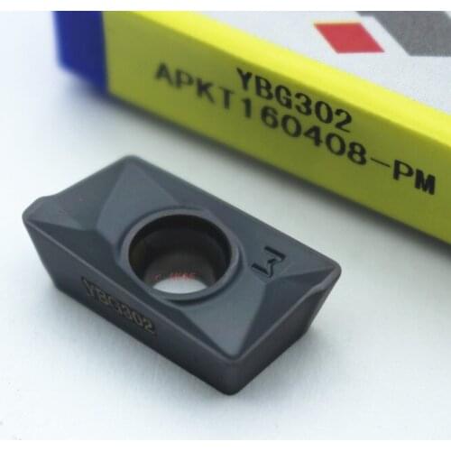Free Shipping 10PCS APKT160408-PM YBG302 Carbide Milling Insert Tool CNC Tool