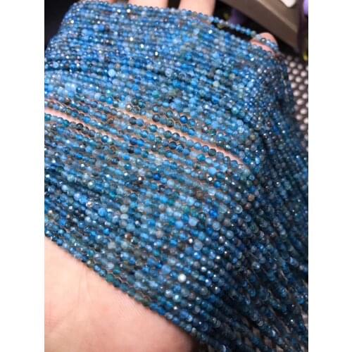 Loose beads diopside blue round faceted 2/3/4mm 14inch for DIY jewelry making FPPJ wholesale beads nature