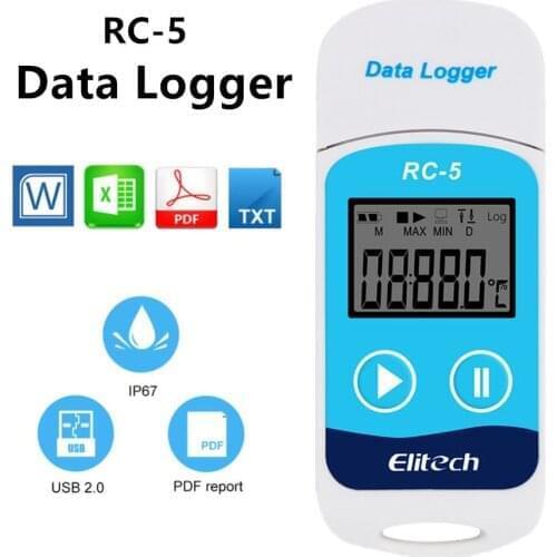 RC-5 Digital USB Temperature Data Logger with NTC Sensor for Warehouse Refrigeration Transportation and Laborato 30%OFF