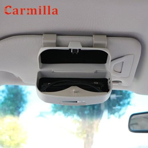 Car Sunglasses Holder Glasses Case Cage Storage Box for Skoda Octavia 2 A5 A7 Kodiaq Rapid Fabia Superb Yeti for Seat Ibiza Leon