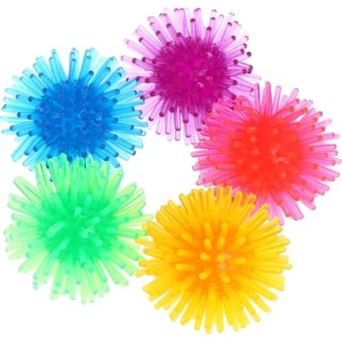 Pet Toys 5 Pcs/Lot Cat Toys Colorful Ball Soft TPR Thorn Pet Kitten Chew Supplies Playing