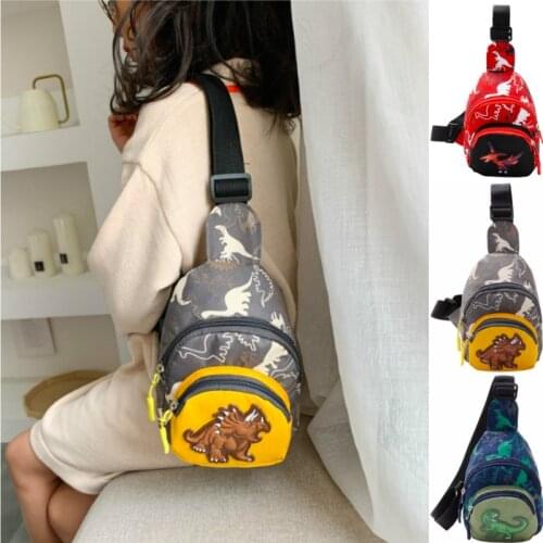 Cute Kid Waist Bag For Girl Boy Fashion Fanny Pack Anime Dinosaur Chest Bag Children Belt Bag Money Pouch Baby Zipper Wasit Pack