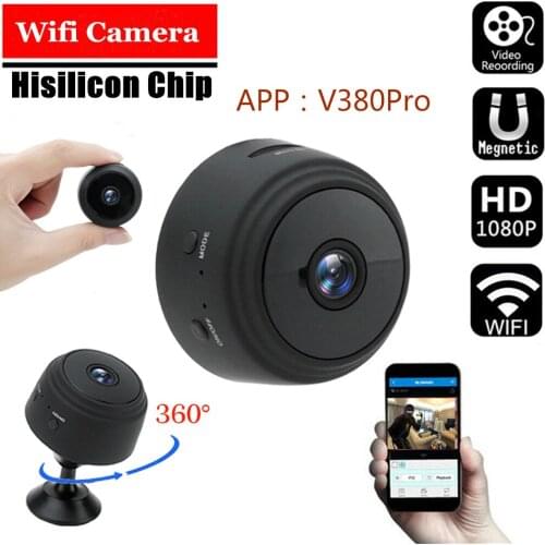 A9 1080P Wifi Mini Camera, Home P2P Camera WiFi, Night Vision Wireless Surveillance Camera, Remote Monitor Phone App V380 Pro