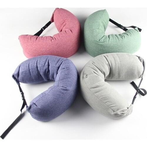 Multifunctional U Shaped Travel Neck Pillow Car Flight Office Rest Support Cushion with Washable Cover for Sleeping Rest