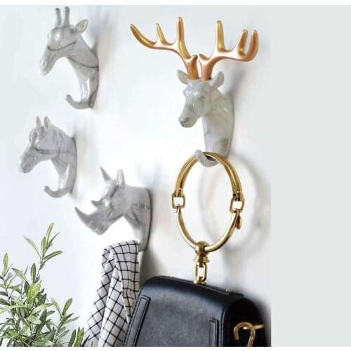 Hook Multifunctional Invisible Hook Wall Hanging Nordic Home Clothes Hanger Wall Hanging Deer Head Hanging Decorations