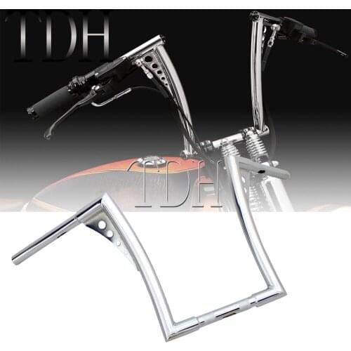Universal Motorcycle 12" Rise Ape Hanger Handlebar For Harley FLST FXST Sportster Bobber Cafe Racer Touring Custom Street Bike