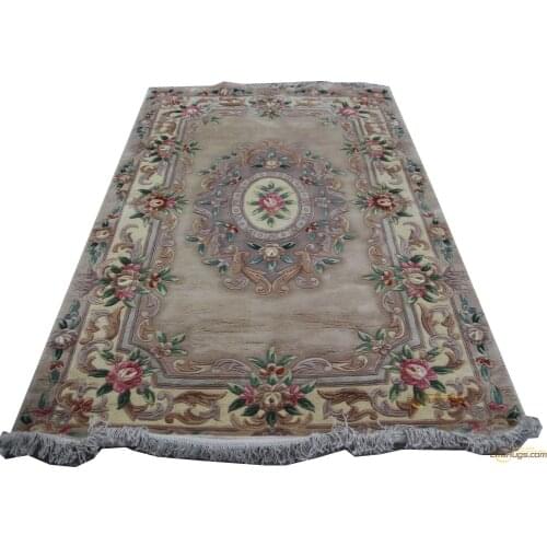 Soft carpets for living room Hand-knotted Thick Plush Wool French Rug Woven Antique Decor Runner Rug The Plant Design
