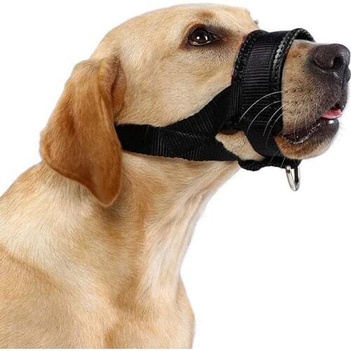Soft Padded Dog Muzzle For Small Medium Large Dogs Adjustable Loop Pet Mouth Cover Prevent Pet Biting Barking Chewing Muzzle