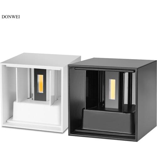 Outdoor Waterproof IP65 Wall Light 6W 12W COB LED Porch Lights Indoor Home Decor Up Down Dual-Head Aluminum Wall Lamp AC85-265V