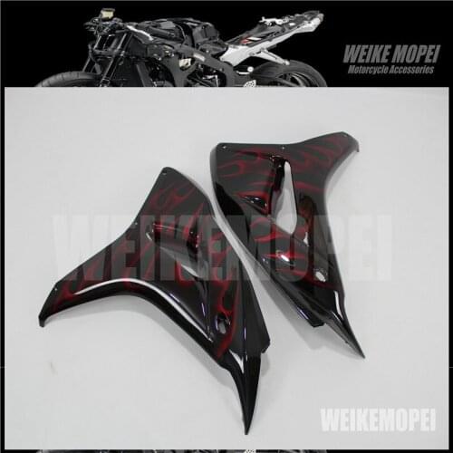 Red Flame Upper Side Cowl Cover Panel Fairing Fit For HONDA CBR1000RR CBR 1000RR 2006 2007