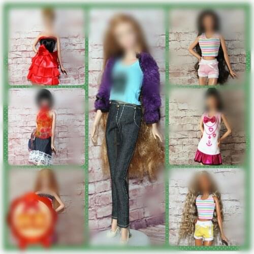 30cm Doll Dress Fashion Clothes handmade outfit For Barbie Doll Accessories Baby Toys Best Girl' Gift