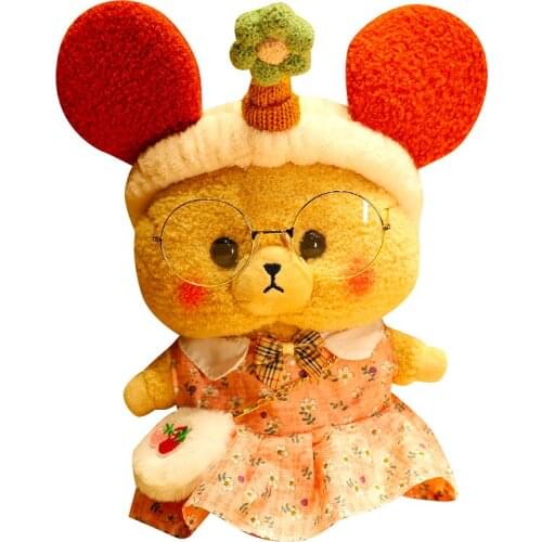 Animal plush toy dressing bear teddy bear pillow exquisite packaging perfect gift home decoration ornaments Gift for girl friend