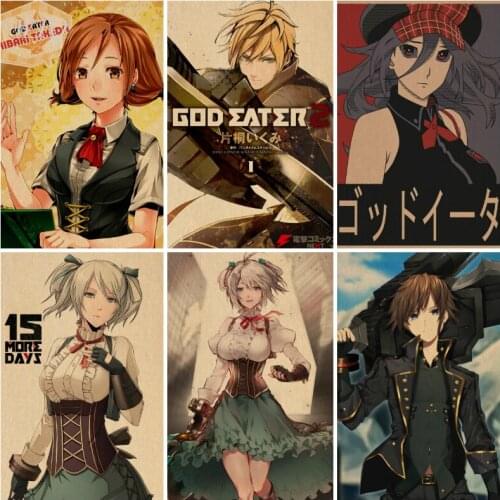 Retro Poster God Eater Anime Posters Wall Poster Canvas Painting Wall Decor Wall Art Photos for Childrens Room Decor Home Decor
