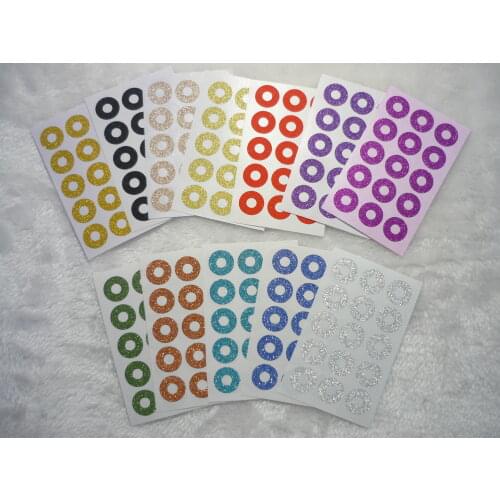 1200pcs - 15mm Multicolour Circle Sticker Labels Reinforcement Hole Ring Label 12 colors Stickers Sealing For Tags/Cards/Envelop