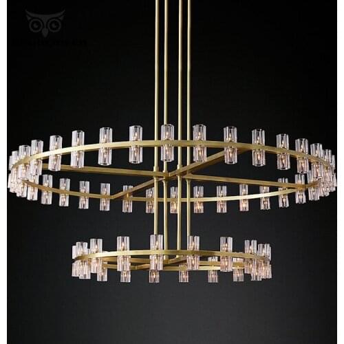 Nordic Luxury Crystal Gold Chandelier Lighting Modern Led Home Decor Lighting Fixtures Large Crystal Hotel Hall Hanging Lamp