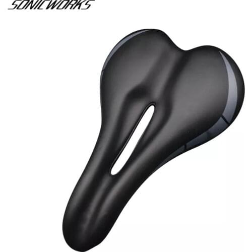 MTB Road Bicycle Extra Soft Saddle Cycling Gel Leather Padded Cushion Saddle Bike Wide Seat Retro Hollow Seat For Bicycle Parts