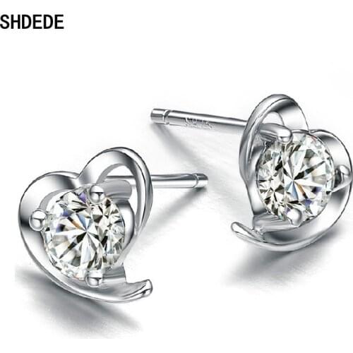 SHDEDE Korea Fashion Jewelry Embellished With Crystals From Swarovski Stud Earrings For Women Female Wedding Party Gift -WH28
