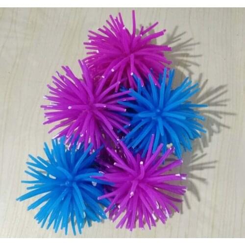 Silicone Aquarium Fish Tank Ornament Artificial Sea Urchin Plant 1Pcs