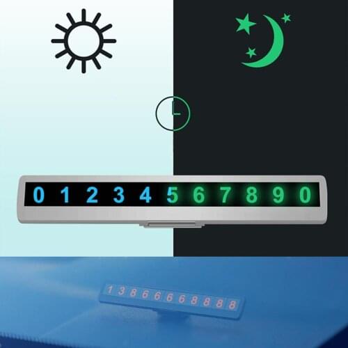 Car Temporary Parking Card Luminous Magnetic Phone Number Sticker Display Plate