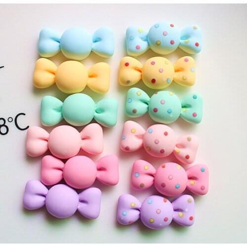 20Pcs Cute Sweet Dot Candy Flatback Resin Cabochon Accessories Fit Phone Decoration Embellishments For Scrapbooking Crafts