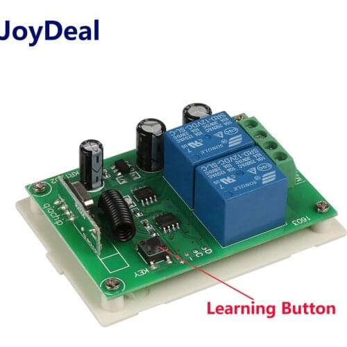 433Mhz Universal Wireless Remote Control Switch DC 12V 10A 2CH Relay Receiver Module For DC Motor Forward and Reverse Controller