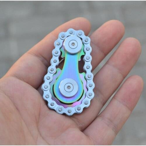 1PC Fingertip Toys Gyro Sprocket Flywheel Fingertip Spinner Toy Chain Gear Gifts Spinner Kids Christmas Metal Fidget B2Z3