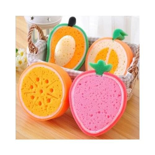 1pcs Melamine Eraser Magic Fruit Section of Thicker Sponge Diy Cleaning Sponge for Dish Washing Kitchen Bathroom Accessory Items