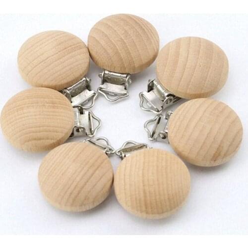 2/5pcs Baby Pacifier Clips Wooden Baby Pacifier Holder Infant Nipple Holder Dummy Clip Beads Soother Teether Feeding and Care