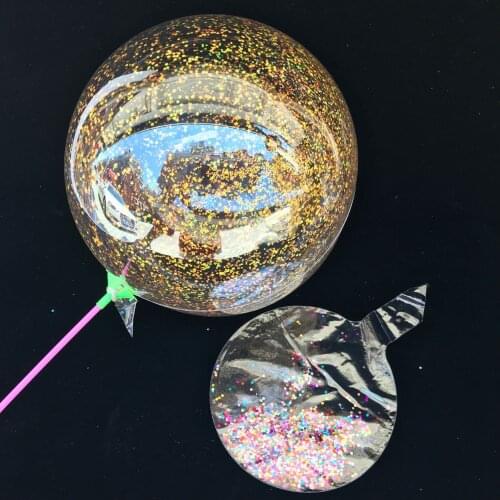 20pc 18 inch transparent ball loaded with laser bobo balloons star sequin wedding balloon atmosphere scene layout party supplies