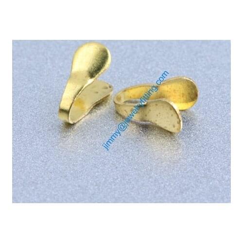 2013 jewelry findings Base metal foldover crimps Chain end caps for chain welding die struck shipping free