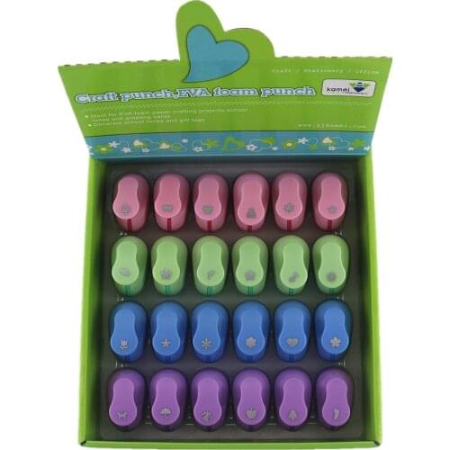24pcs/color box of 3/8"(1.0cm)craft punch eva foam punch paper punches scrapbooking punches troqueladora de papel
