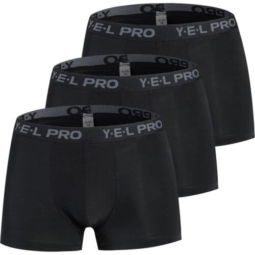 3 Pack Men Sports Shorts Fitness Gym Shorts Running Training Underwear Breathable Boxer Briefs Men Compression Shorts