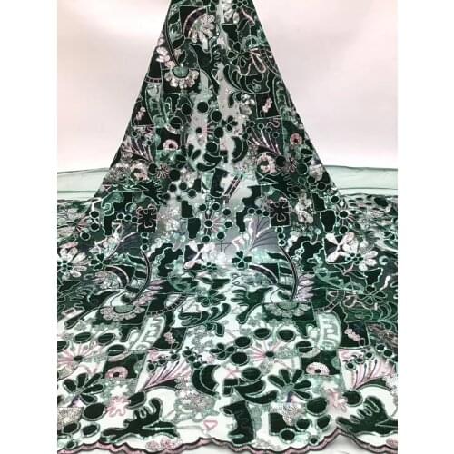 African French Velvet Lace Fabric 2021 High Quality Lace Nigerian Lace Fabric Womens Dress D41871