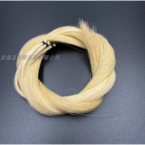 5 hanks Horse Hair White Horse Tail Hair Violin Bows Hair 80-85 cm