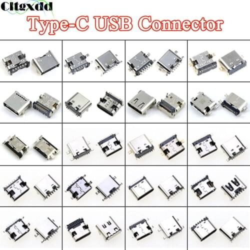 Cltgxdd 20pcs USB Type C Jack Connector Charging Dock Port Plug Type-C Female Socket For JBL Lenovo Xiaomi Huawei Samsung Sony