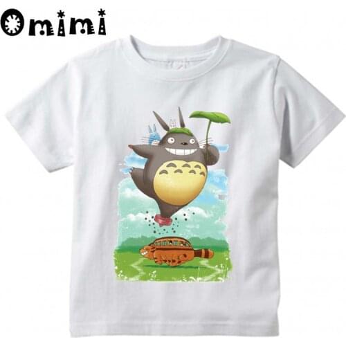 Childrens Anime My Neighbor Totoro Printed T Shirt Kids Great Casual Short Sleeve Tops Boys and Girls Cute T-Shirt
