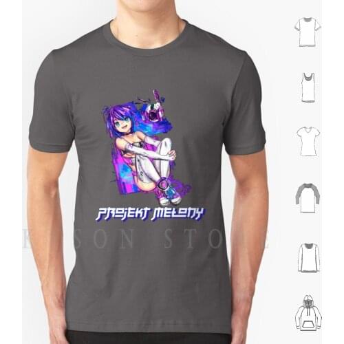 Projektmelody-Projekt Melody T Shirt Cotton Men Diy Print Projektmelody Projekt Melody Waifu 2D Camgirl Stream Cute