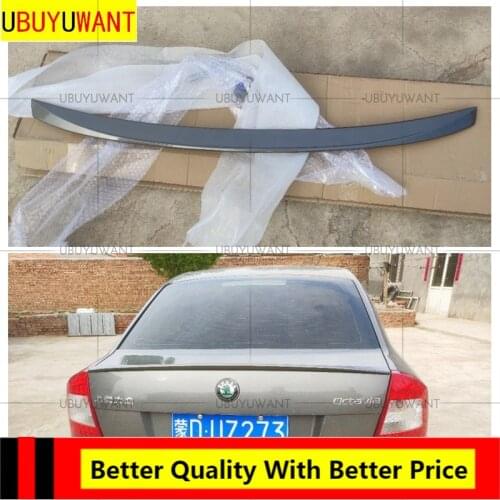 For Skoda OCTAVIA 2011-2013 High Quality ABS Plastic Unpainted Primer Color Exterior Tail Trunk Wing Rear Spoiler Decoration