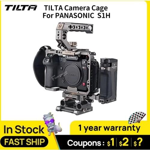 TILTA Camera Cage For PANASONIN S1 S1H S1R DSLR Camera W/ Cold Shoe Mount For Micrphone Flash Light TA-T38-FCC-B Black S1H Cage