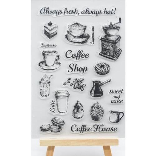 Coffee Relax Rubber Clear Stamp for Card Making Decoration and Scrampbooking Happy birthday Clear stamp