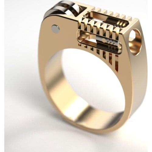 New Designer Finger Ring for Men & Women Geometric Rings Steampunk Silver Gold Rings Party Jewelry Gifts anillo hombre Dropship
