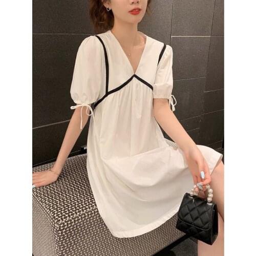 Maternity Summer Fashion Breastfeeding Dress Loose V-neck Stripe Patchwork Postpartum Women Nursing Dress Sweet Lactation Dress