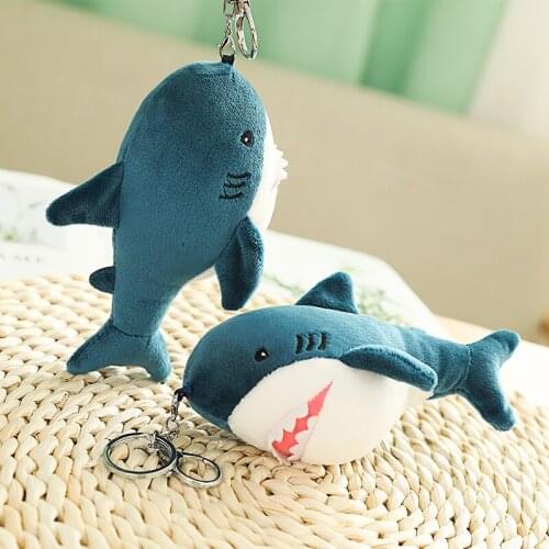 Cartoon Animal Small Pendant Explosion Plush toy shark Stuffed Toy Keychain 3D Lovely Plush Toy Cute Doll Gift for Girl Friends