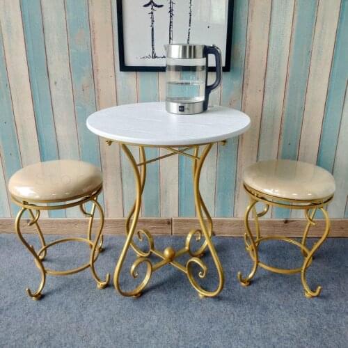 Tieyi Small Round Table Sofa Edge Several Modern Simple Recreational Balcony Table European Corner Several Ins Round Tea Table